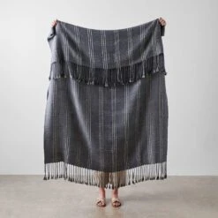 Adriano Alpaca Throw -Home Sale Shop Adriano Alpaca Throw Stone Blue 3