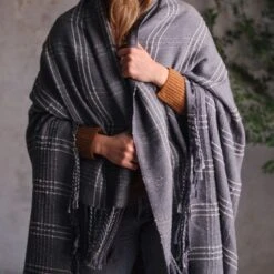 Adriano Alpaca Throw -Home Sale Shop Adriano Alpaca Throw Stone Blue 7