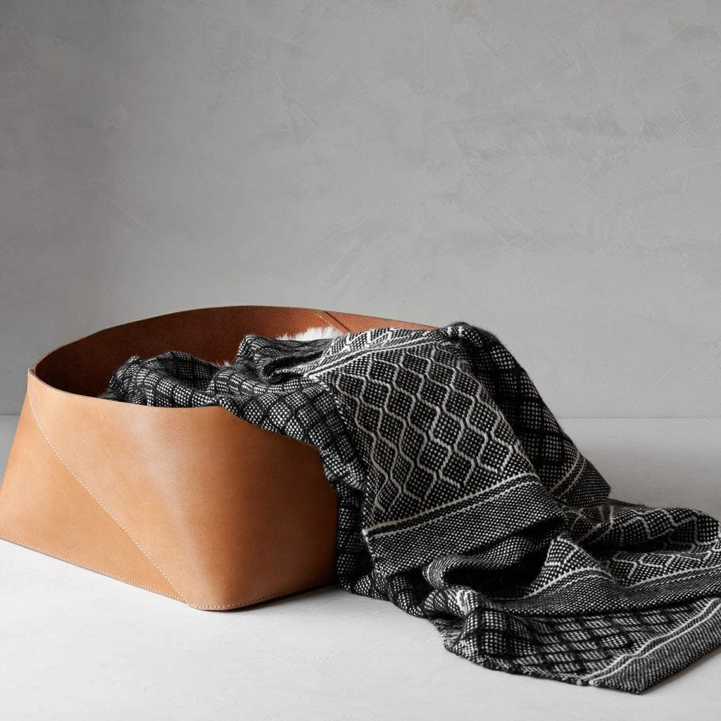 Azad Low Leather Storage Bin 12 Azad Low Leather Storage Bin - Image 10