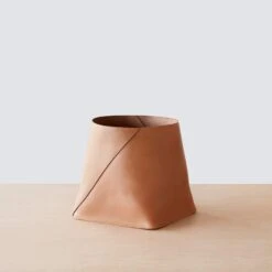 Azad Tall Leather Storage Bins -Home Sale Shop Citizenry BoltMarch15 24850 Final