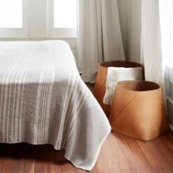 Azad Tall Leather Storage Bins -Home Sale Shop Citizenry Feb26 24577 Final