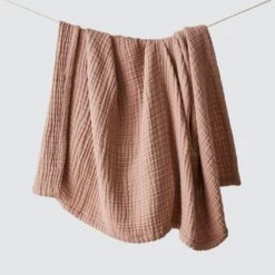 Cotton Gauze Throw -Home Sale Shop Cotton Gauze Throw Rose 1