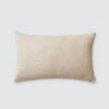 Dhara Leather Lumbar Pillow - Small 2 Dhara Leather Lumbar Pillow - Small -Home Sale Shop Dhara Lumbar Pillow Ivory 12x20 1