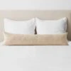 Dhara Leather Lumbar Pillow -Home Sale Shop Dhara Lumbar Pillow Ivory 12x48 1