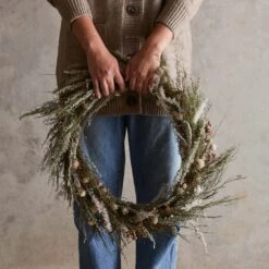Dried Wildflower And Greenery Wreath 12 Dried Wildflower And Greenery Wreath -Home Sale Shop Dried Wildflower and Greenery Wreath Medium 4