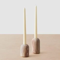 Eshana Sandstone Candle Holders - Set Of 2