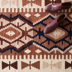 Harika Handwoven Kilim Accent Rug -Home Sale Shop Harika Kilim Accent Rug Rust 2