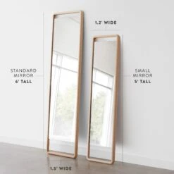 Hinoki Wood Floor Mirror -Home Sale Shop HinokiWoodMirror Dimensions