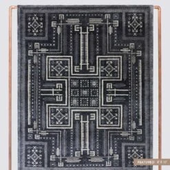 Jagriti Hand-Knotted Area Rug 17 Jagriti Hand-Knotted Area Rug -Home Sale Shop Jagriti Area Rug Navy Labeled 1