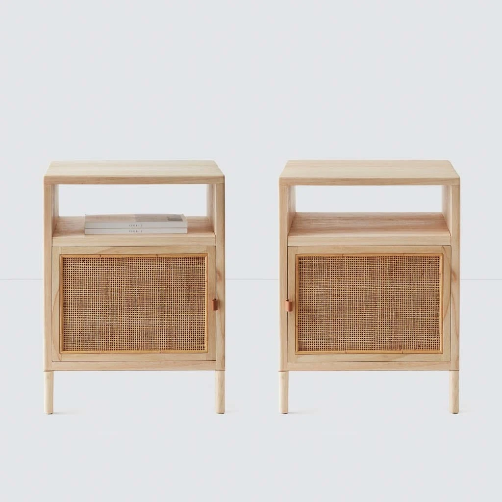 Kayan Nightstand - Mindi & Cane 10 Kayan Nightstand - Mindi & Cane - Image 8