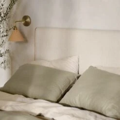 Laurel Bed With Low Footboard 24 Laurel Bed With Low Footboard -Home Sale Shop Laurel Bed Cotton Linen Oat Maple Wood 3