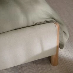 Laurel Bed With Low Footboard 26 Laurel Bed With Low Footboard -Home Sale Shop Laurel Bed Low Footboard Cotton Linen Oat Maple Wood 2