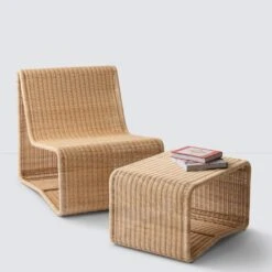 Home Sale Shop -Home Sale Shop Liang Wicker Lounge Chair 15