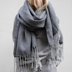 Lirio Alpaca Throw -Home Sale Shop Lirio Alpaca Throw Stone Blue 14