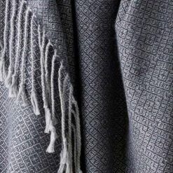 Lirio Alpaca Throw -Home Sale Shop Lirio Alpaca Throw Stone Blue 2