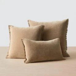 Naveta Velvet Small Lumbar Pillow -Home Sale Shop Naveta Velvet Lumbar PIllow Camel 3