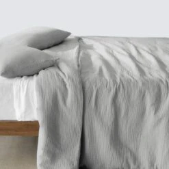 Organic Cotton Gauze Duvet Set -Home Sale Shop Organic Cotton Gauze Duvet Set Stone Grey 3
