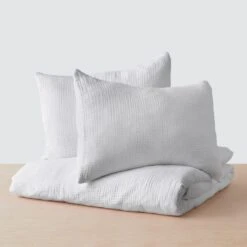 Organic Cotton Gauze Duvet Set -Home Sale Shop Organic Cotton Gauze Duvet Set White 2