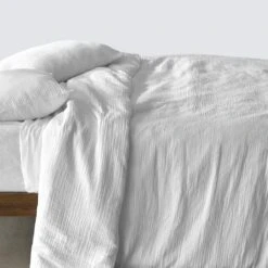 Organic Cotton Gauze Duvet Set -Home Sale Shop Organic Cotton Gauze Duvet Set White 3
