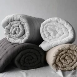 Organic Cotton Gauze Quilt 39 Organic Cotton Gauze Quilt -Home Sale Shop Organic Cotton Gauze Quilt Stone Grey 3