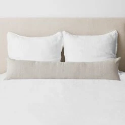 Prisha Linen Lumbar Pillow -Home Sale Shop Prisha Linen Lumbar Pillow Flax 12x48 Updated 1