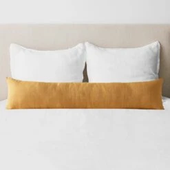 Prisha Linen Lumbar Pillow -Home Sale Shop Prisha Linen Lumbar Pillow Turmeric 12x48 Updated 1