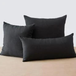 Prisha Linen Pillow 27 Prisha Linen Pillow -Home Sale Shop Prisha Linen Pillow Charcoal Grey 4