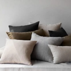 Prisha Linen Pillow 30 Prisha Linen Pillow -Home Sale Shop Prisha Linen Pillow Charcoal Grey 6