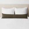 Prisha Linen Lumbar Pillow -Home Sale Shop Prisha Lumbar Pillow Olive 12x48 Updated 1