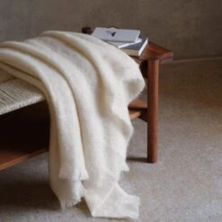 Rowan Mohair Throw 32 Rowan Mohair Throw -Home Sale Shop Rowan Mohair Throw Ecru 6