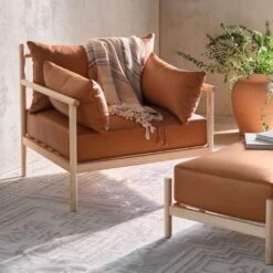 Santo Rectangular Ottoman -Home Sale Shop Santo Rectangular Leather Ottoman 7