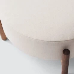 Santo Round Ottoman -Home Sale Shop Santo Round Linen Ottoman 4