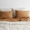 Stonewashed Linen Bed Bundle - Sand Stripe/Camel -Home Sale Shop Stonewashed Linen Bed Bundle Horizon Series 1
