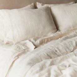 Stonewashed Linen Duvet Cover -Home Sale Shop Stonewashed Linen Duvet Ivory 4