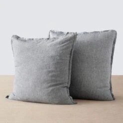 Stonewashed Linen Euro Shams 28 Stonewashed Linen Euro Shams -Home Sale Shop Stonewashed Linen Euro Shams Indigo Chambray 1 1951af6c e35c 4b6f aa59 d7113a1319b9