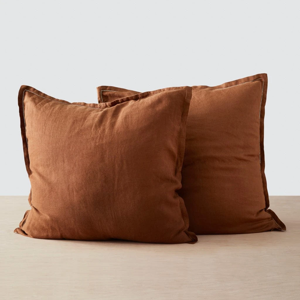 Stonewashed Linen Euro Shams 14 Stonewashed Linen Euro Shams - Image 12