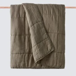 Home Sale Shop -Home Sale Shop Stonewashed Linen Twin Quilt Olive 1 38d985f8 f093 4087 9576 737d2ad4c458