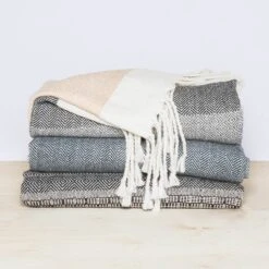 Paloma Alpaca Throw -Home Sale Shop TheCitizenry SpringTextiles PinkStripe 5