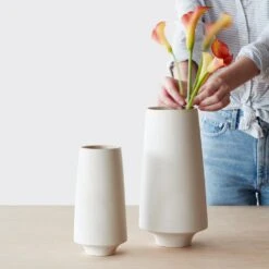 Tikal Wood Vase -Home Sale Shop Tikal Wood Vase White Teak Large 4