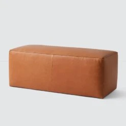 Torres Leather Bench -Home Sale Shop Torres Leather Bench Caramel 1