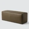 Torres Leather Bench -Home Sale Shop Torres Leather Bench Olive 1