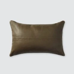Torres Leather Pillow 35 Torres Leather Pillow -Home Sale Shop Torres Leather Lumbar PIllow Olive 2