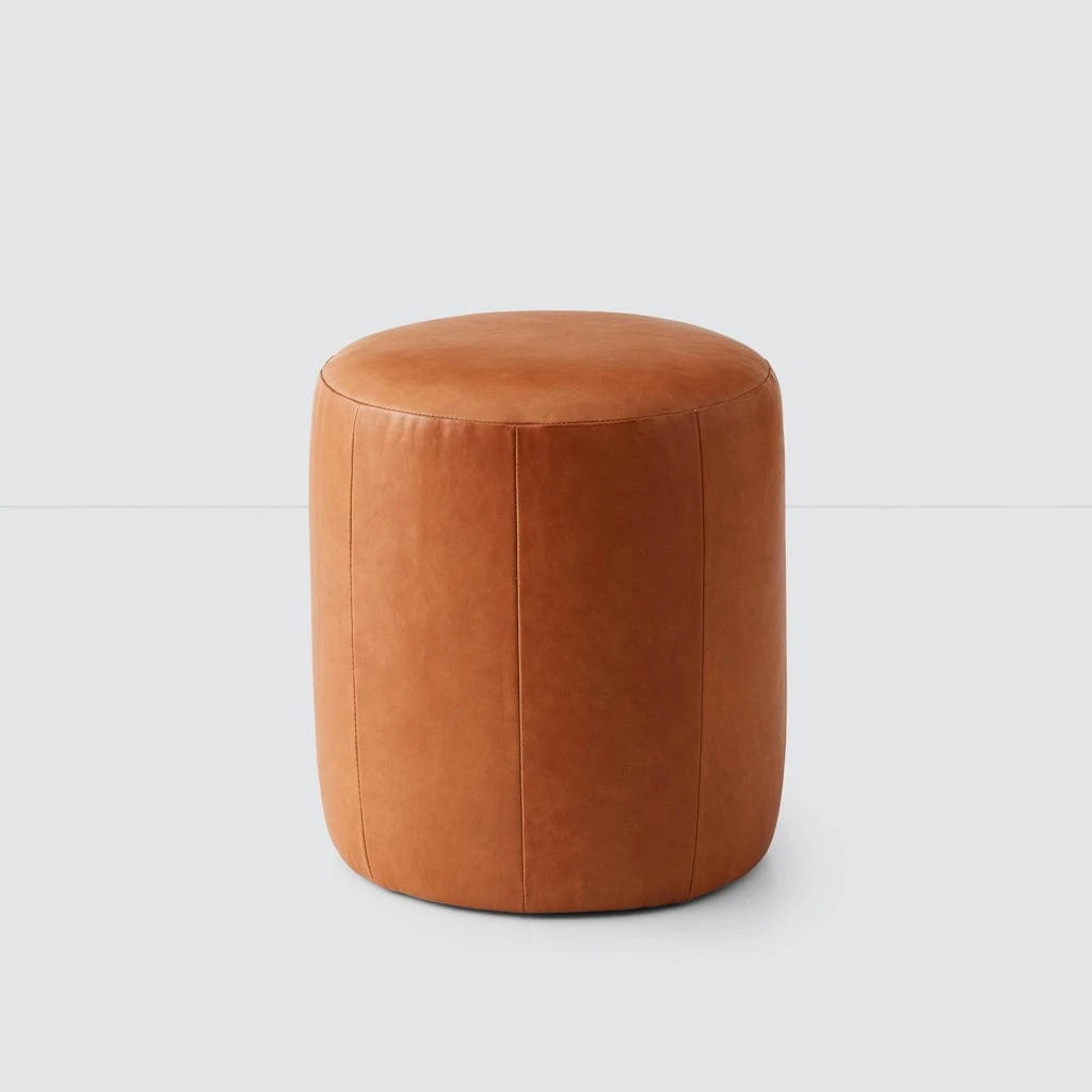 Torres Round Leather Ottoman - Small 7 Torres Round Leather Ottoman - Small - Image 5