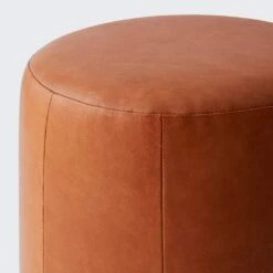 Torres Round Leather Ottoman - Small 26 Torres Round Leather Ottoman - Small -Home Sale Shop Torres Leather Ottoman Small 3