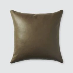 Torres Leather Pillow 33 Torres Leather Pillow -Home Sale Shop Torres Leather PIllow Olive 1