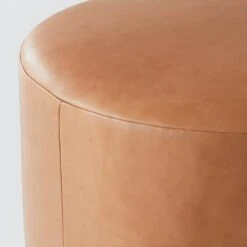 Torres Round Leather Ottoman - Medium & Large -Home Sale Shop Torres Round Ottoman Natural Large 4