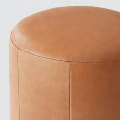 Torres Round Leather Ottoman - Small 29 Torres Round Leather Ottoman - Small -Home Sale Shop Torres Round Ottoman Natural Small 3