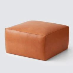 Torres Square Leather Ottoman - Medium & Large 30 Torres Square Leather Ottoman - Medium & Large -Home Sale Shop Torres Square Ottoman Large 1