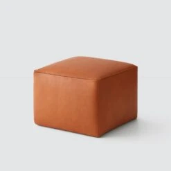 Torres Square Leather Ottoman - Medium & Large 31 Torres Square Leather Ottoman - Medium & Large -Home Sale Shop Torres Square Ottoman Medium 1