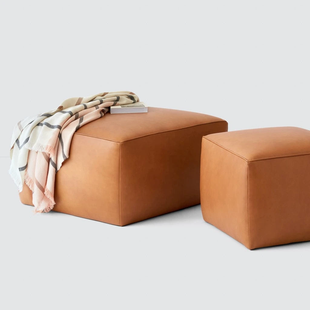 Torres Square Leather Ottoman - Medium & Large 4 Torres Square Leather Ottoman - Medium & Large - Image 2
